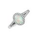 3 - Deborah Desire Oval Cut Opal and Round Diamond Twist Rope Split Shank Halo Engagement Ring 