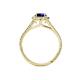 4 - Deborah Desire Oval Cut Blue Sapphire and Round Diamond Twist Rope Split Shank Halo Engagement Ring 