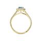 4 - Deborah Desire Oval Cut Aquamarine and Round Diamond Twist Rope Split Shank Halo Engagement Ring 