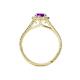 4 - Deborah Desire Oval Cut Amethyst and Round Diamond Twist Rope Split Shank Halo Engagement Ring 