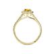 4 - Deborah Desire Oval Cut Citrine and Round Diamond Twist Rope Split Shank Halo Engagement Ring 