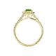 4 - Deborah Desire Oval Cut Peridot and Round Diamond Twist Rope Split Shank Halo Engagement Ring 