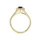 4 - Deborah Desire Oval Cut Red Garnet and Round Diamond Twist Rope Split Shank Halo Engagement Ring 