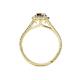 4 - Deborah Desire Oval Cut Smoky Quartz and Round Diamond Twist Rope Split Shank Halo Engagement Ring 