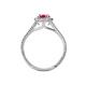 4 - Deborah Desire Oval Cut Pink Tourmaline and Round Diamond Twist Rope Split Shank Halo Engagement Ring 