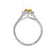 4 - Deborah Desire Oval Cut Citrine and Round Diamond Twist Rope Split Shank Halo Engagement Ring 
