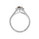 4 - Deborah Desire Oval Cut Smoky Quartz and Round Diamond Twist Rope Split Shank Halo Engagement Ring 