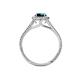 4 - Deborah Desire Oval Cut London Blue Topaz and Round Diamond Twist Rope Split Shank Halo Engagement Ring 
