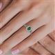 5 - Deborah Desire Oval Cut Lab Created Alexandrite and Round Diamond Twist Rope Split Shank Halo Engagement Ring 