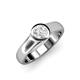 4 - Enola White Sapphire Solitaire Engagement Ring 