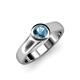 4 - Enola Blue Topaz Solitaire Engagement Ring 