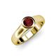 4 - Enola Red Garnet Solitaire Engagement Ring 