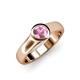 4 - Enola Pink Tourmaline Solitaire Engagement Ring 
