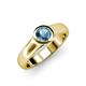 4 - Enola Blue Topaz Solitaire Engagement Ring 