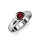 4 - Enola Red Garnet Solitaire Engagement Ring 