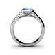 5 - Enola Blue Topaz Solitaire Engagement Ring 