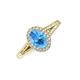 3 - Deborah Desire Oval Cut Blue Topaz and Round Lab Grown Diamond Twist Rope Split Shank Halo Engagement Ring 