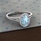 2 - Deborah Desire Oval Cut Aquamarine and Round Lab Grown Diamond Twist Rope Split Shank Halo Engagement Ring 