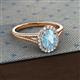 2 - Deborah Desire Oval Cut Aquamarine and Round Lab Grown Diamond Twist Rope Split Shank Halo Engagement Ring 