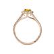4 - Deborah Desire Oval Cut Citrine and Round Lab Grown Diamond Twist Rope Split Shank Halo Engagement Ring 