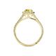 4 - Deborah Desire Oval Cut Yellow Sapphire and Round Lab Grown Diamond Twist Rope Split Shank Halo Engagement Ring 