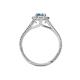 4 - Deborah Desire Oval Cut Aquamarine and Round Lab Grown Diamond Twist Rope Split Shank Halo Engagement Ring 