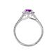 4 - Deborah Desire Oval Cut Amethyst and Round Lab Grown Diamond Twist Rope Split Shank Halo Engagement Ring 