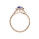 4 - Deborah Desire Oval Cut Iolite and Round Lab Grown Diamond Twist Rope Split Shank Halo Engagement Ring 