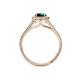 4 - Deborah Desire Oval Cut London Blue Topaz and Round Lab Grown Diamond Twist Rope Split Shank Halo Engagement Ring 
