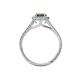 4 - Deborah Desire Oval Cut Lab Created Alexandrite and Round Lab Grown Diamond Twist Rope Split Shank Halo Engagement Ring 