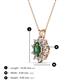 3 - Hazel 6x4 mm Oval Cut Lab Created Alexandrite and Round Diamond Double Bail Halo Pendant Necklace 