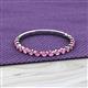 2 - Valerie 2.00 mm Pink Sapphire 3/4 Eternity Band 