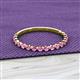 2 - Valerie 2.00 mm Pink Sapphire 3/4 Eternity Band 