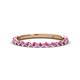 1 - Valerie 2.00 mm Pink Sapphire 3/4 Eternity Band 