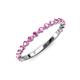 3 - Valerie 2.00 mm Pink Sapphire 3/4 Eternity Band 