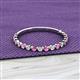 2 - Valerie 2.00 mm Pink Sapphire and Diamond 3/4 Eternity Band 