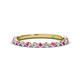 1 - Valerie 2.00 mm Pink Sapphire and Diamond 3/4 Eternity Band 