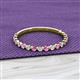 2 - Valerie 2.00 mm Pink Sapphire and Diamond 3/4 Eternity Band 
