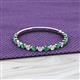 2 - Valerie 2.00 mm Emerald and Diamond 3/4 Eternity Band 