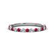 1 - Valerie 2.00 mm Ruby and Diamond 3/4 Eternity Band 