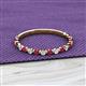 2 - Valerie 2.00 mm Ruby and Diamond 3/4 Eternity Band 