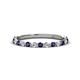1 - Valerie 2.00 mm Blue Sapphire and Lab Grown Diamond 3/4 Eternity Band 