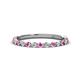 1 - Valerie 2.00 mm Pink Sapphire and Lab Grown Diamond 3/4 Eternity Band 