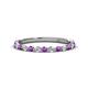 1 - Valerie 2.00 mm Amethyst and Lab Grown Diamond 3/4 Eternity Band 