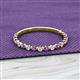 2 - Valerie 2.00 mm Amethyst and Lab Grown Diamond 3/4 Eternity Band 