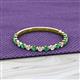 2 - Valerie 2.00 mm Emerald and Lab Grown Diamond 3/4 Eternity Band 