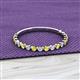 2 - Valerie 2.00 mm Yellow Sapphire and Lab Grown Diamond 3/4 Eternity Band 