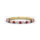 1 - Valerie 2.00 mm Ruby and Lab Grown Diamond 3/4 Eternity Band 
