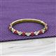 2 - Valerie 2.00 mm Ruby and Lab Grown Diamond 3/4 Eternity Band 
