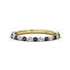 1 - Valerie 2.00 mm Blue Sapphire and Lab Grown Diamond 3/4 Eternity Band 